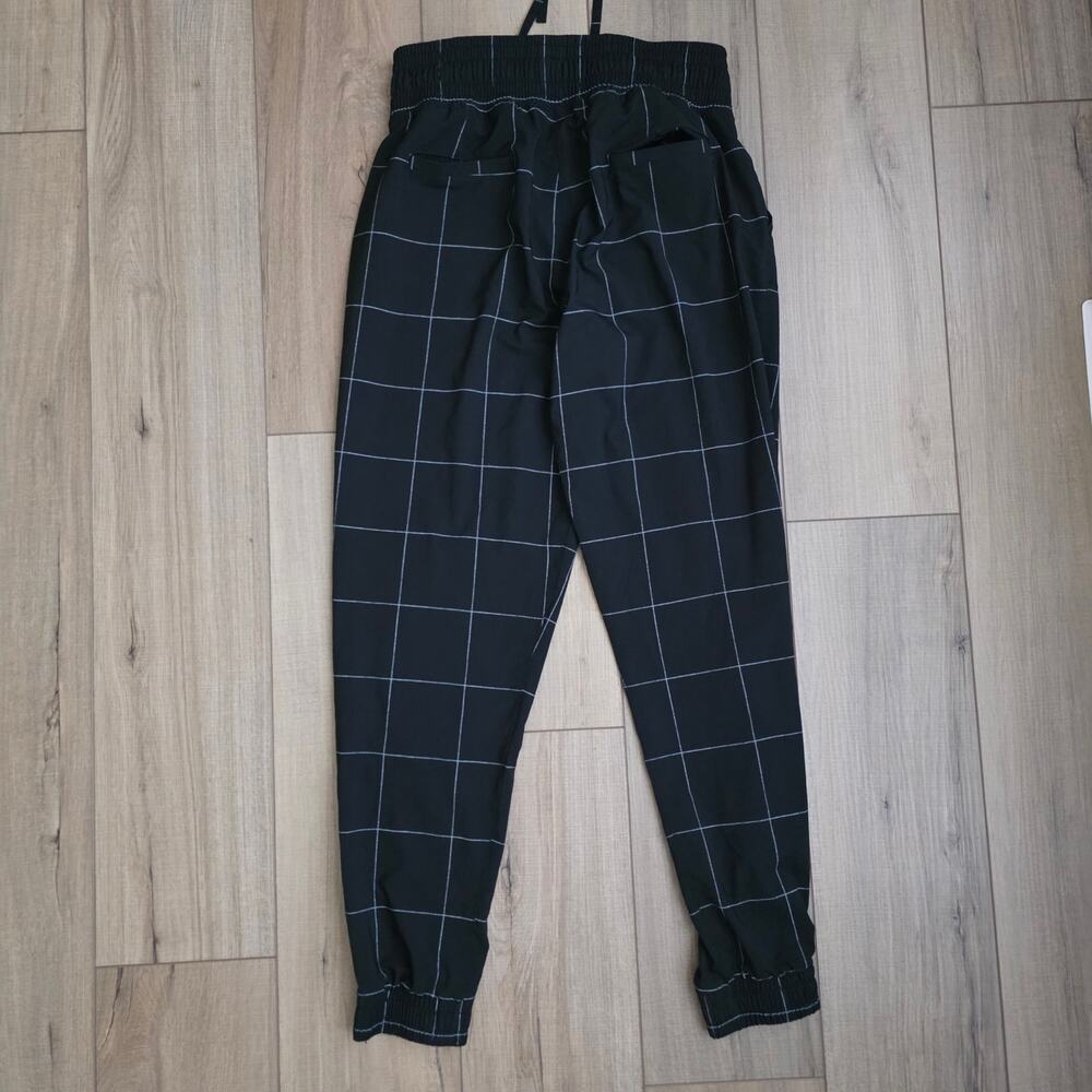 Albion Jetsetter Joggers Windowpane Black White Pants Women Sz M Tall - Picture 13 of 16